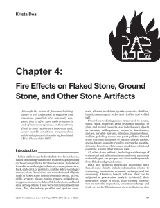 Chapter 4: Fire Effects on Flaked Stone, Ground Krista Deal