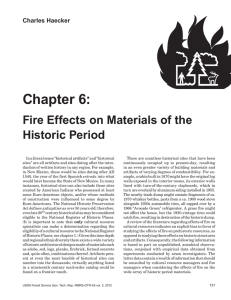 Chapter 6: Fire Effects on Materials of the Historic Period Charles Haecker