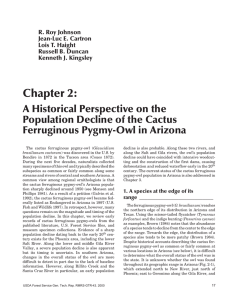 Chapter 2: A Historical Perspective on the Population Decline of the Cactus