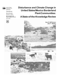 Disturbance and Climate Change in United States/Mexico Borderland Plant Communities: A State-of-the-Knowledge Review