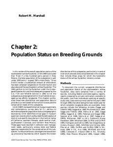 Chapter 2: Population Status on Breeding Grounds Robert M. Marshall