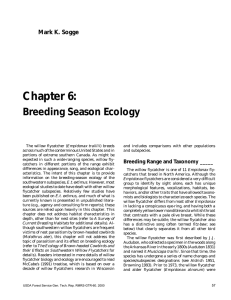 Chapter 6: Breeding Season Ecology Mark K. Sogge