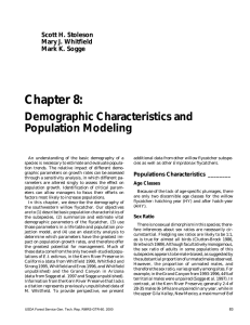 Chapter 8: Demographic Characteristics and Population Modeling Scott H. Stoleson