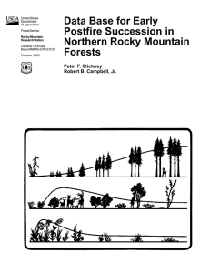 Data Base for Early Postfire Succession in Northern Rocky Mountain Forests