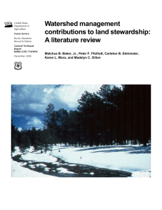 Watershed management contributions to land stewardship: A literature review