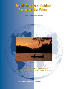 Benefit Transfer of Outdoor Recreation Use Values A Technical Document Supporting the