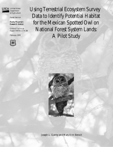 Using Terrestrial Ecosystem Survey Data to Identify Potential Habitat