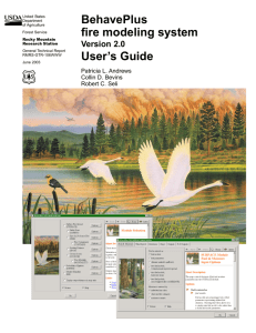 BehavePlus fire modeling system User’s Guide Version 2.0