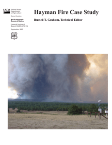 Hayman Fire Case Study Russell T. Graham, Technical Editor