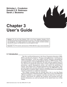 Chapter 3 User’s Guide Nicholas L. Crookston Donald C.E. Robinson