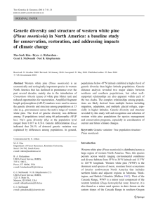 Genetic diversity and structure of western white pine