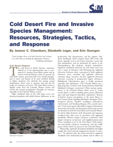 Cold Desert Fire and Invasive Species Management: Resources, Strategies, Tactics, and Response