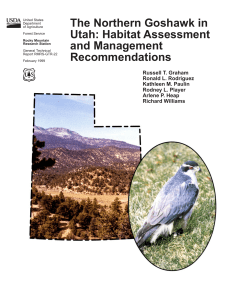 The Northern Goshawk in Utah: Habitat Assessment and Management Recommendations