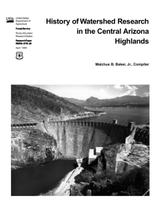 History of Watershed Research in the Central Arizona Highlands