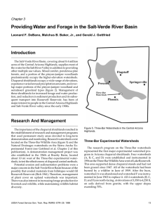 Providing Water and Forage in the Salt-Verde River Basin Introduction Chapter 3