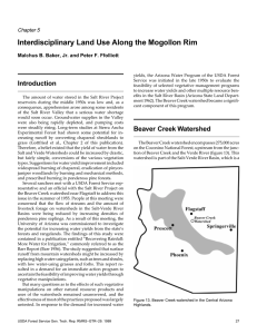 Interdisciplinary Land Use Along the Mogollon Rim Chapter 5