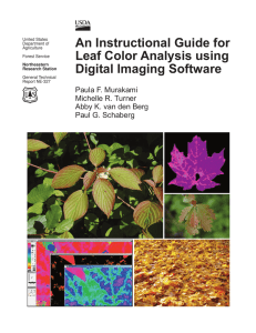 An Instructional Guide for Leaf Color Analysis using Digital Imaging Software
