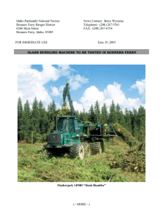 Idaho Panhandle National Forests News Contact:  Barry Wynsma