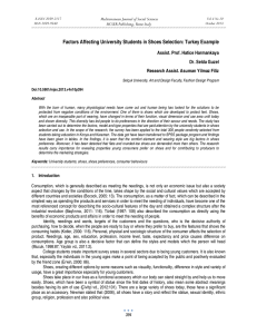 Factors Affecting University Students in Shoes Selection: Turkey Example