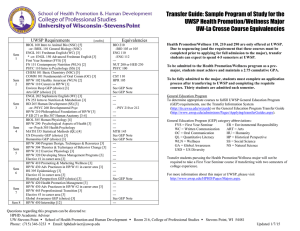 UWSP Requirements Equivalencies
