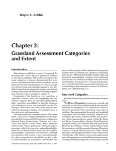 Chapter 2: Grassland Assessment Categories and Extent Wayne A. Robbie