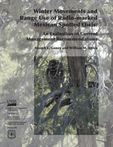 Winter Movements and Range Use of Radio-marked Mexican Spotted Owls: