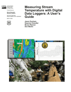 Measuring Stream Temperature with Digital Data Loggers: A User’s Guide