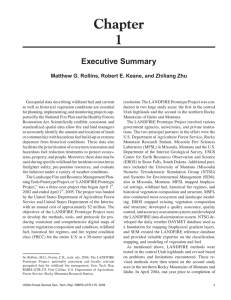 Chapter 1 Executive Summary Matthew G. Rollins, Robert E. Keane, and Zhiliang Zhu