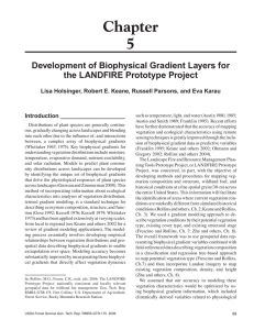Chapter 5 Development of Biophysical Gradient Layers for the LANDFIRE Prototype Project