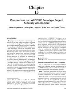 Chapter 13 Perspectives on LANDFIRE Prototype Project Accuracy Assessment
