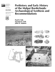 Prehistory and Early History of the Malpai Borderlands: Archaeological Synthesis and Recommendations