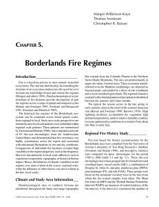 Borderlands Fire Regimes C 5. hapter