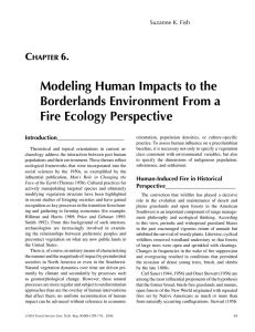 Modeling Human Impacts to the Borderlands Environment From a Fire Ecology Perspective C
