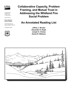 Collaborative Capacity, Problem Framing, and Mutual Trust in Addressing the Wildland Fire