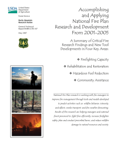 Accomplishing and Applying National Fire Plan Research and Development