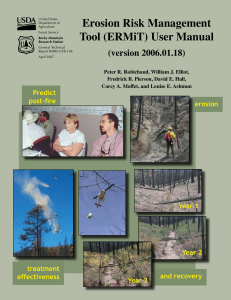 Erosion Risk Management Tool (ERMiT) User Manual (version 2006.01.18)