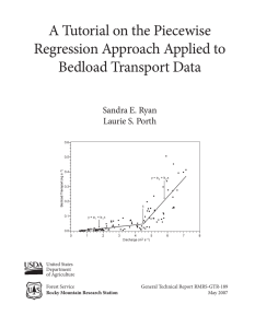 A Tutorial on the Piecewise Regression Approach Applied to Bedload Transport Data