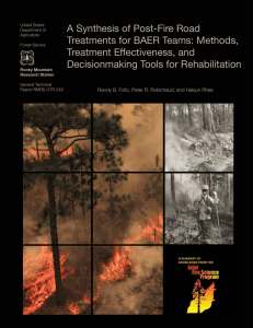 A Synthesis of Post-Fire Road Treatments for BAER Teams: Methods,