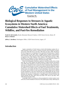 Biological Responses to Stressors in Aquatic Ecosystems in Western North America: