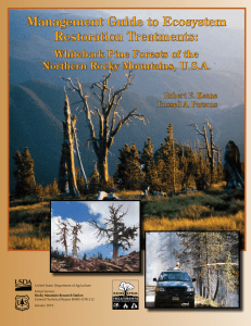 Management Guide to Ecosystem Restoration Treatments: Whitebark Pine Forests of the