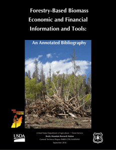 Forestry-Based Biomass Economic and Financial Information and Tools: An Annotated Bibliography