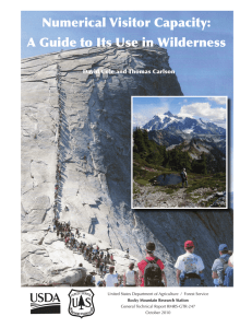 Numerical Visitor Capacity: A Guide to Its Use in Wilderness