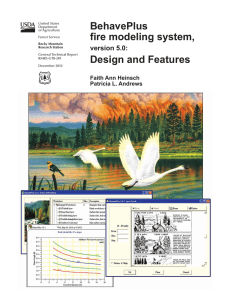 BehavePlus fire modeling system, Design and Features version 5.0: