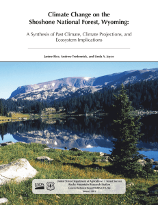 Climate Change on the Shoshone National Forest, Wyoming: Ecosystem Implications