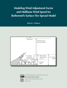 Modeling Wind Adjustment Factor and Midflame Wind Speed for Patricia L. Andrews
