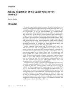 Woody Vegetation of the Upper Verde River: 1996-2007 Introduction Chapter 6