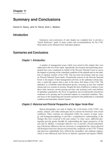 Summary and Conclusions Introduction Chapter 11