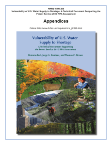 RMRS-GTR-295 Vulnerability of U.S. Water Supply to Shortage: A Technical Document... Forest Service 2010 RPA Assessment