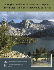 Changing Conditions on Wilderness Campsites: David N. Cole