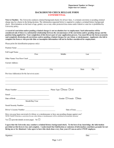 BACKGROUND CHECK RELEASE FORM CONFIDENTIAL
